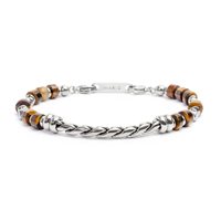 Bracciale Marlù Uomo in Acciaio Occhio di tigre 30BR0010-M - 30BR0010-M